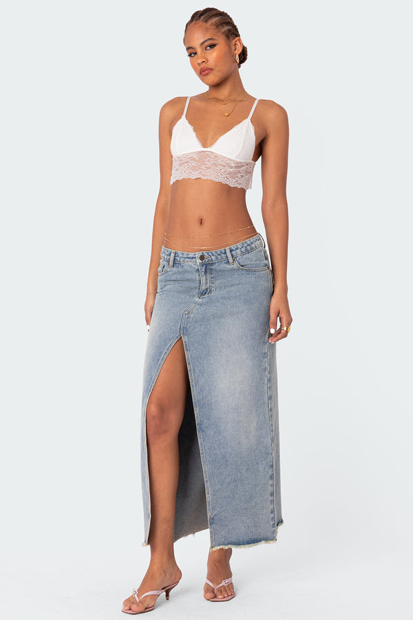 Edikted Greta Lace Bra Top White