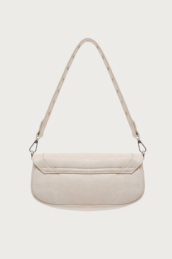 Edikted Grommet Faux Leather Bag White