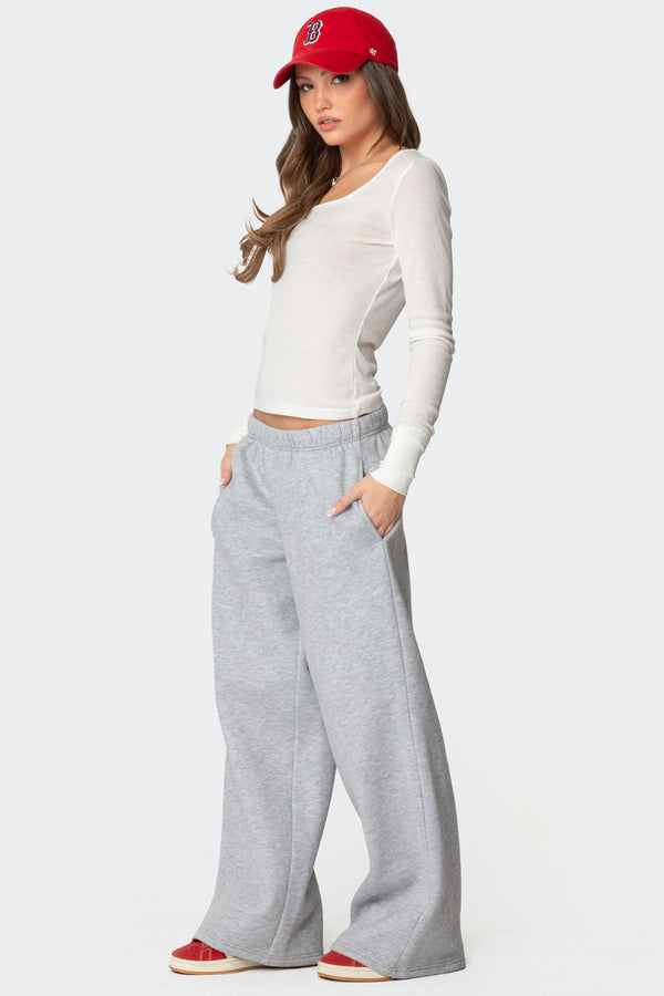 Edikted Hailey Scoop Neck Top White