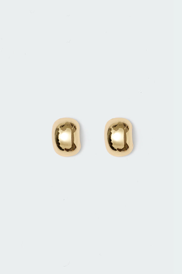 Edikted Half Hoop Chunky Stud Earrings Gold