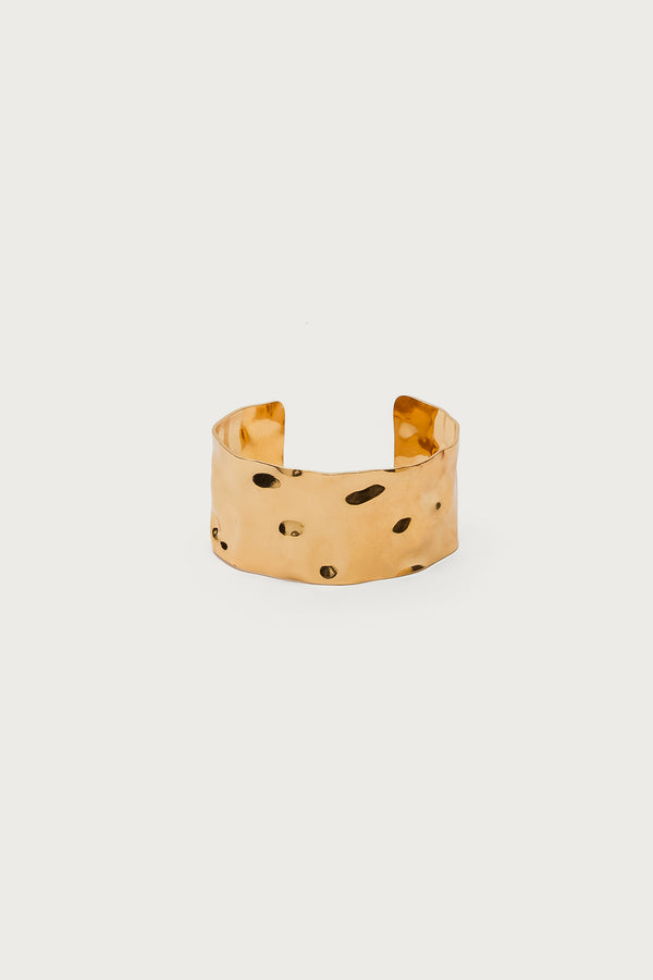 Edikted Hammered Look Arm Cuff Gold