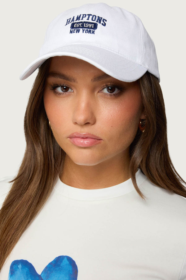 edikted Hamptons Baseball Cap white