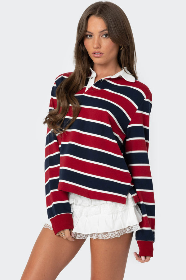 Edikted Hanna Striped Collared Shirt Mix