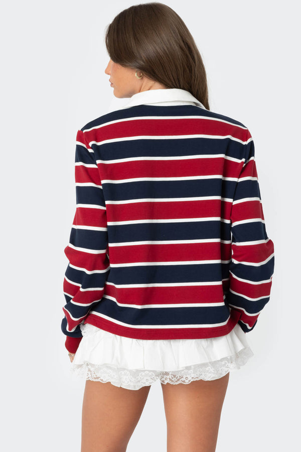 Edikted Hanna Striped Collared Shirt Mix