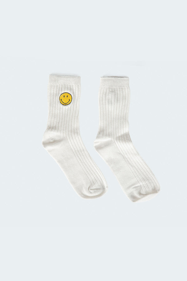 edikted Happy Go Lucky Socks white