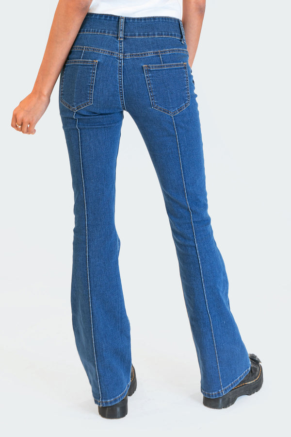 Edikted Harriot Low-Rise Jeans Blue