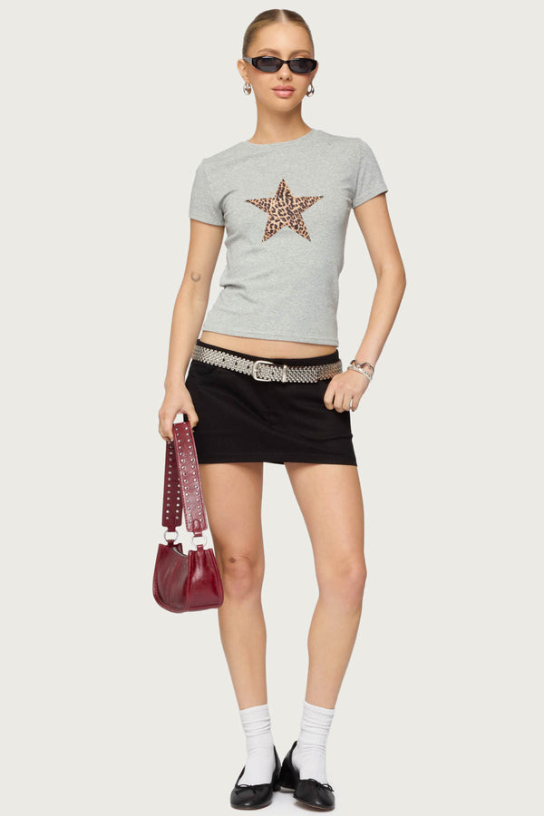 edikted Hayes Twill Mini Skort black