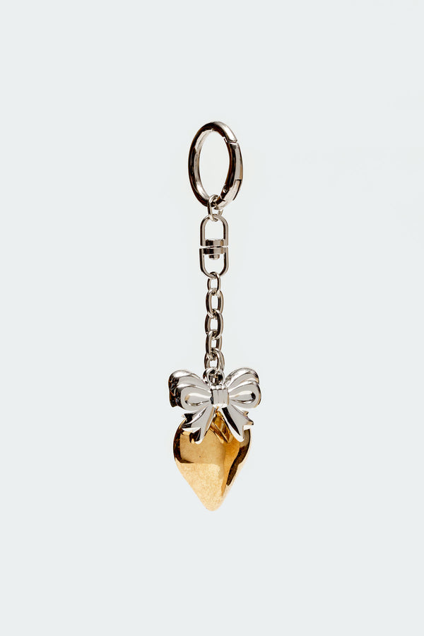 edikted Heart & Bow Mixed Metal Keychain mix
