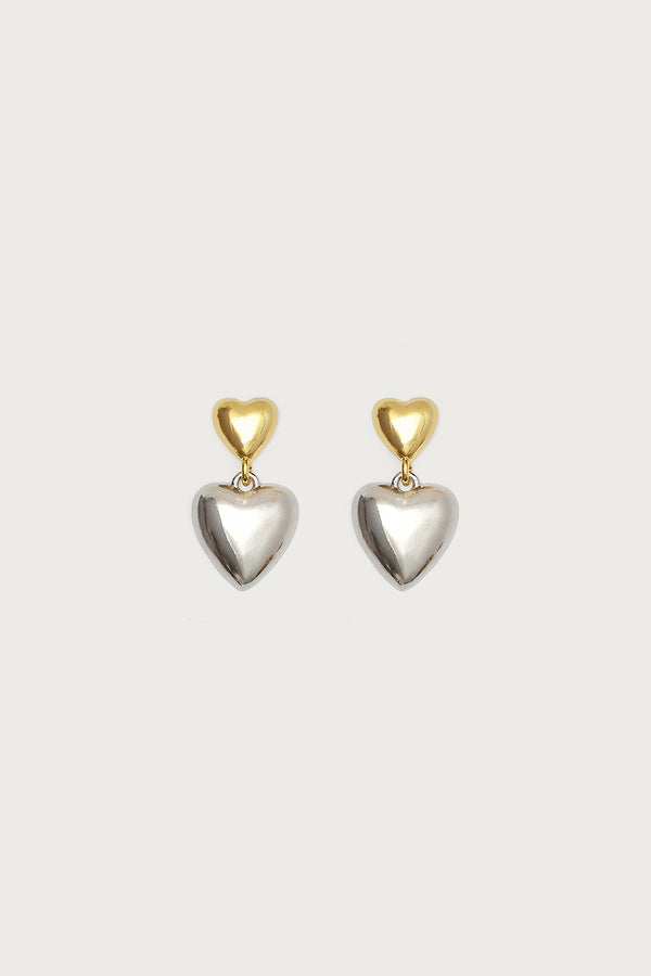 edikted Heart Charm Earrings mix