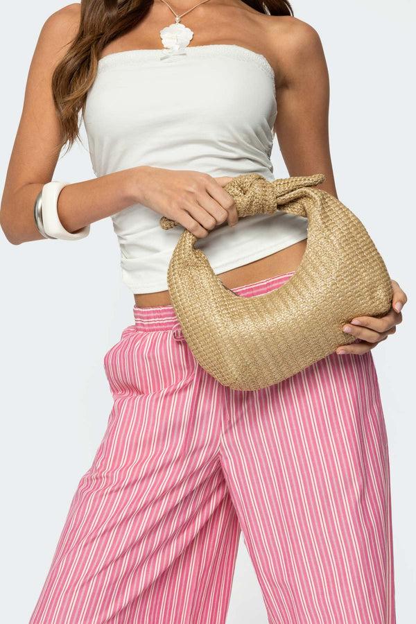 Edikted High Tide Mini Straw Bag Brown