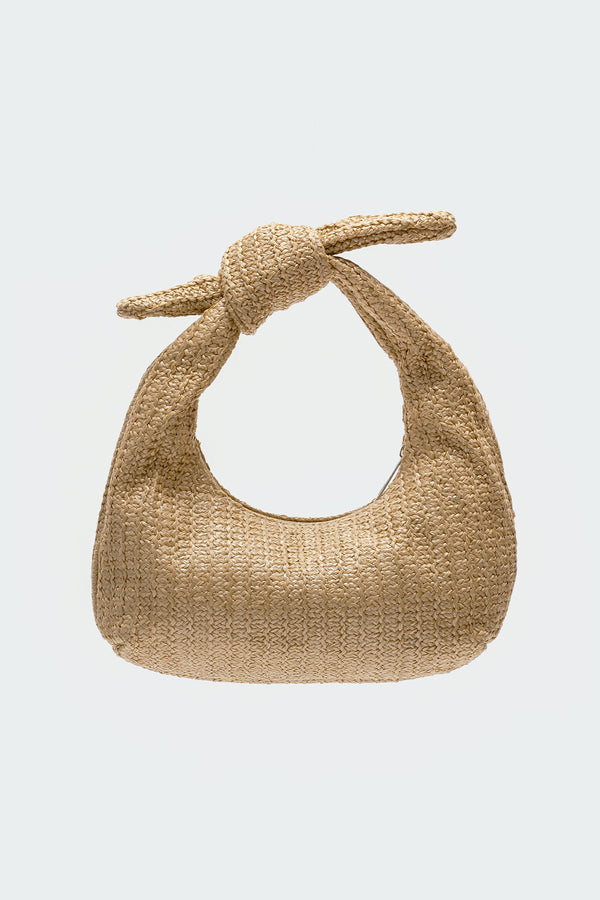 edikted High Tide Mini Straw Bag brown