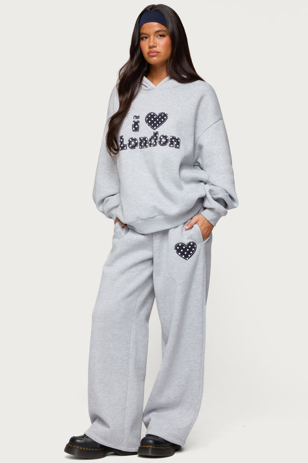 Edikted I Heart London Hoodie Gray Melange