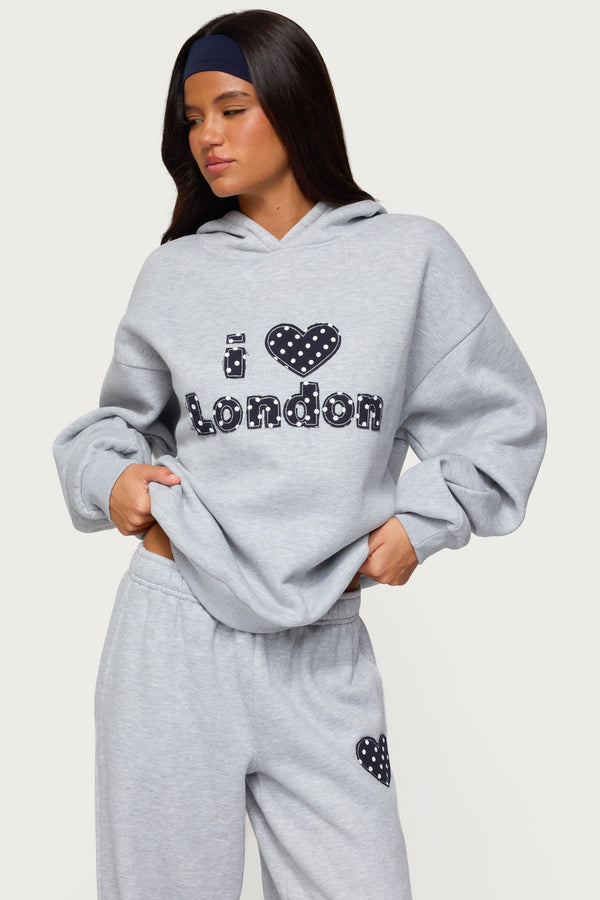 edikted I Heart London Hoodie gray melange