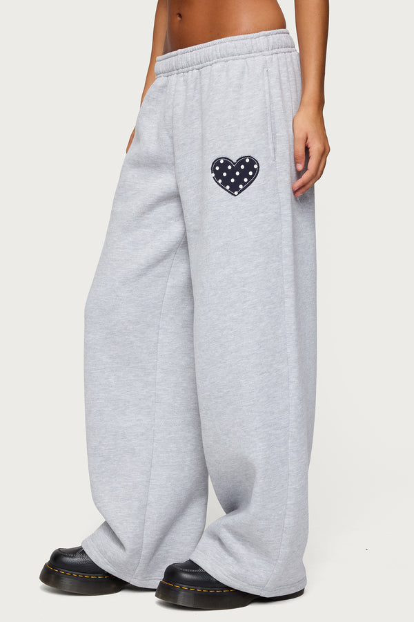 Edikted I Heart London Sweatpants Gray Melange
