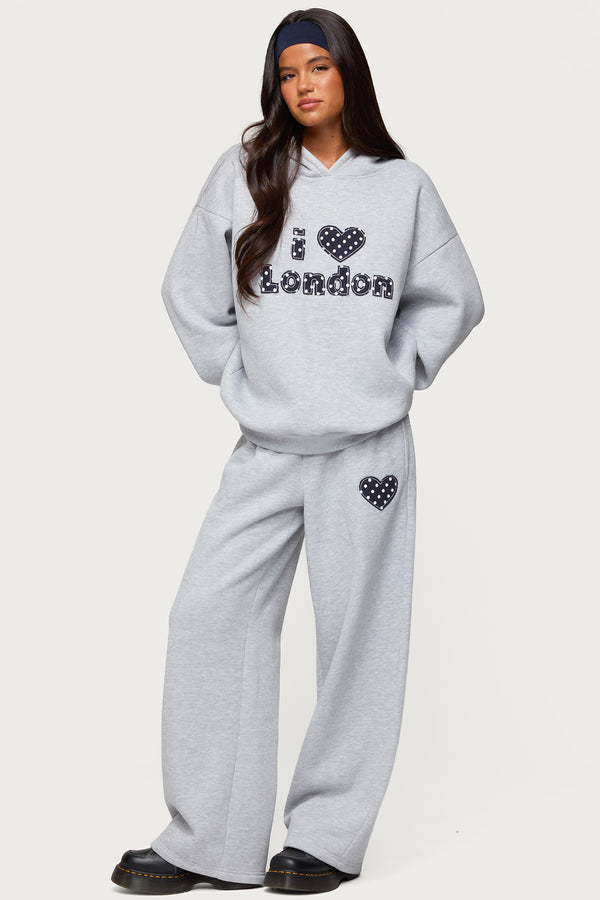Edikted I Heart London Sweatpants Gray Melange