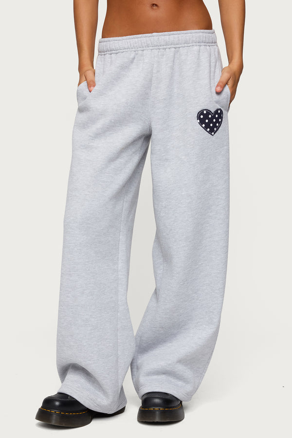 Edikted I Heart London Sweatpants Gray Melange