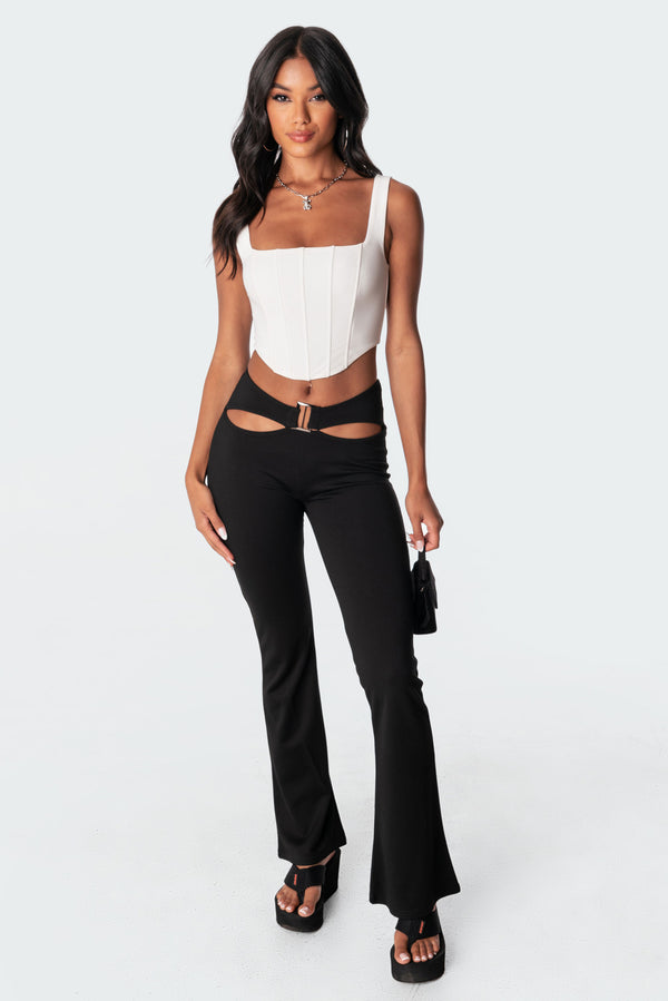 Edikted Isla Corset Top White