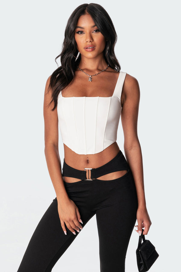 edikted Isla Corset Top white