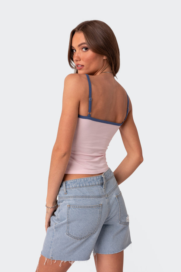 Edikted Italy Tank Top Light Pink