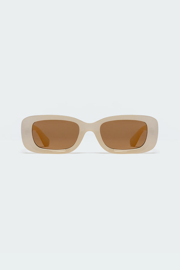 Edikted Jackson Square Sunglasses Cream