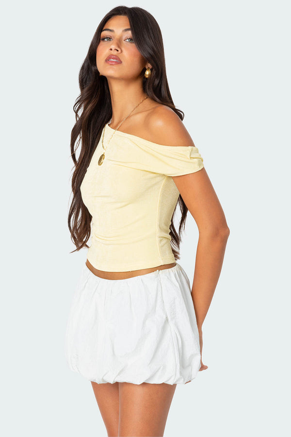 Edikted Jett Asymmetric Top Yellow