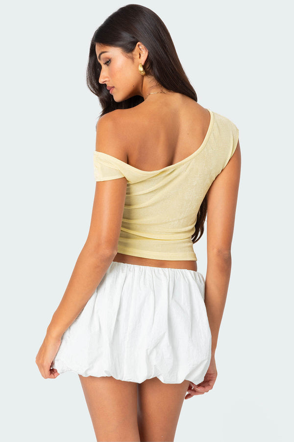 Edikted Jett Asymmetric Top Yellow