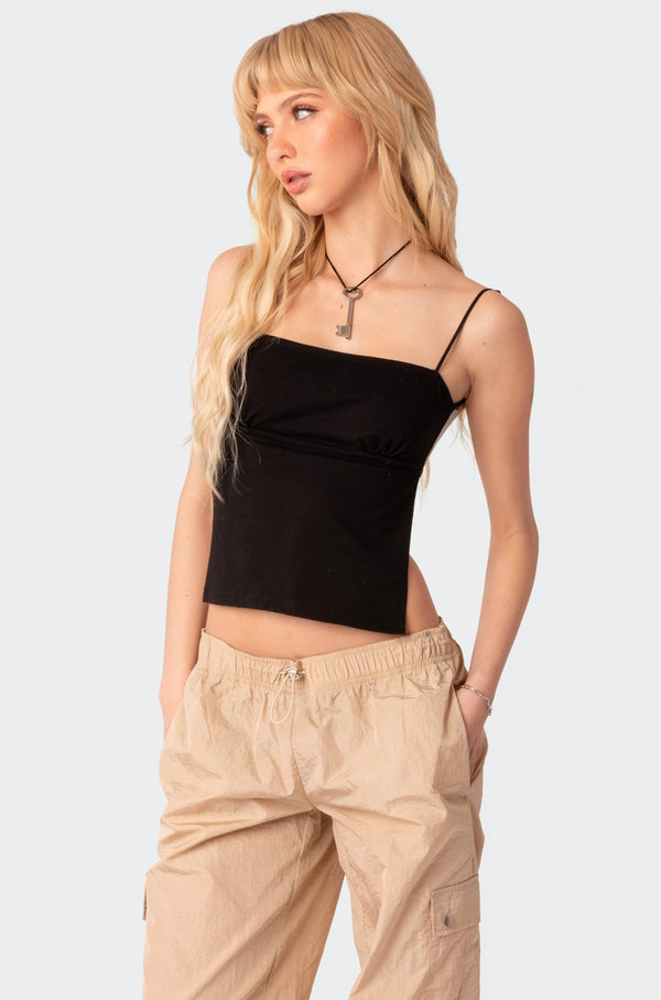 Edikted Jinx Open-Back Top Black