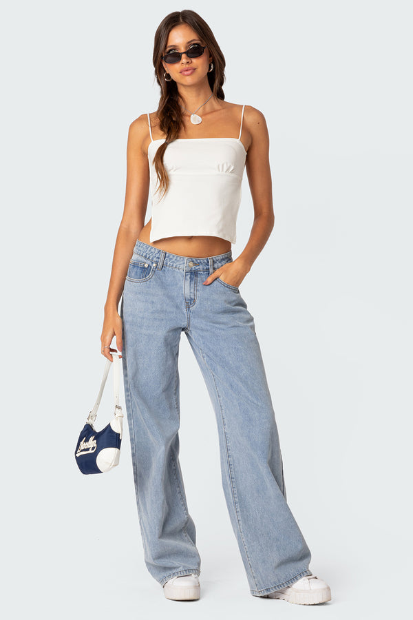 Edikted Jinx Open-Back Top White