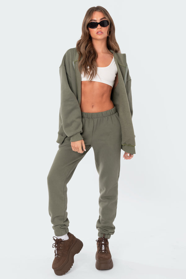 edikted Joni Sweatpants olive