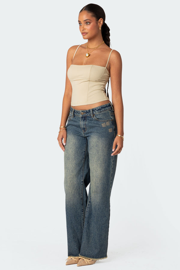 Edikted Juno Corset Beige