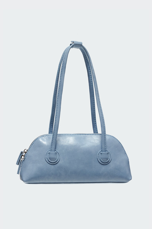 Edikted Kelly Faux Leather Shoulder Bag Light Blue