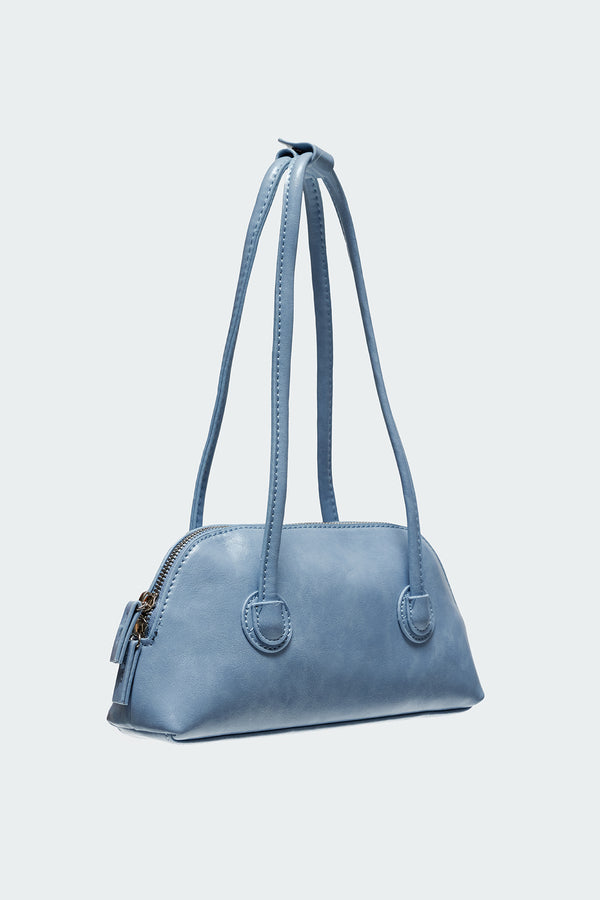 Edikted Kelly Faux Leather Shoulder Bag Light Blue
