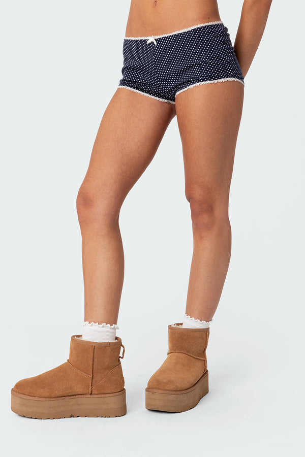 Edikted Kendall Micro Shorts Navy