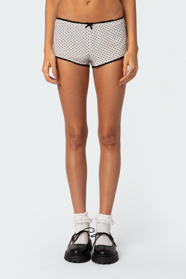 Edikted Kendall Micro Shorts White