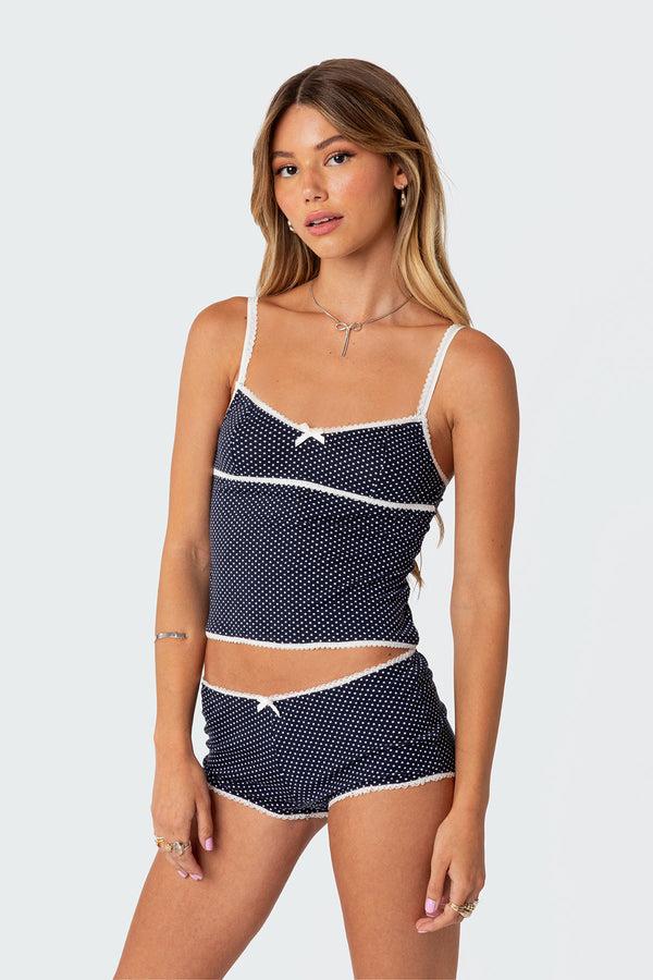 Edikted Kendall Tank Top Navy