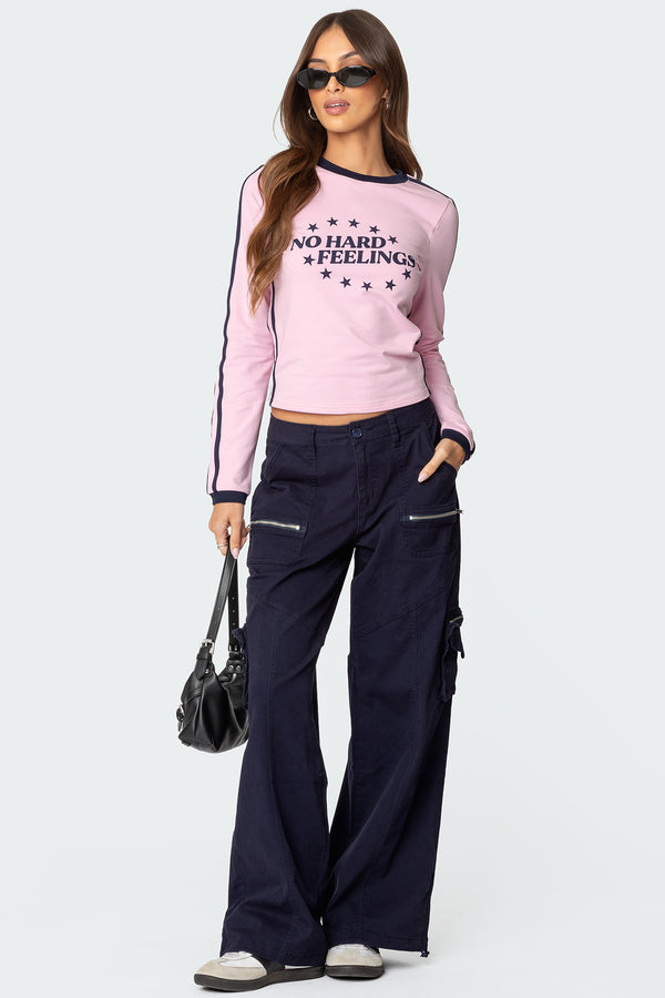 edikted Kimmie Cargo Pants navy