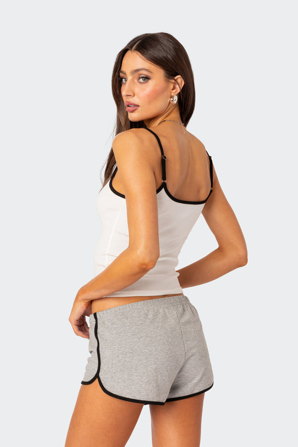 Edikted Klara Printed Tank Top White