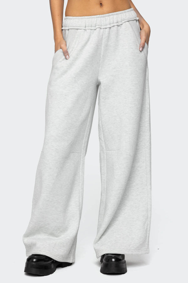Edikted Kori Oversized Sweatpants Gray Melange