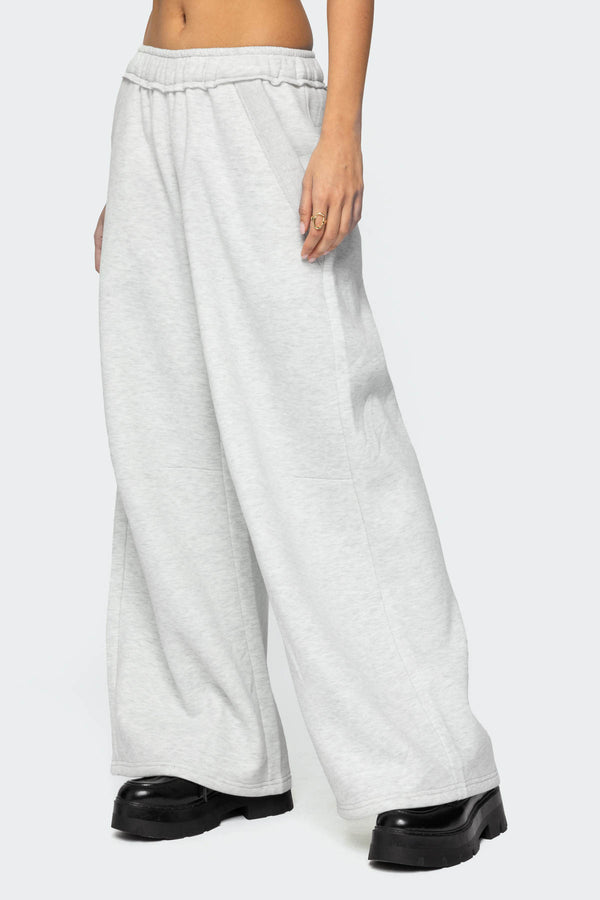 Edikted Kori Oversized Sweatpants Gray Melange