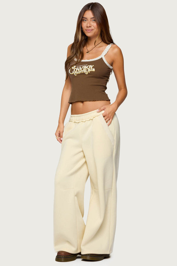 Edikted Kori Oversized Sweatpants Yellow
