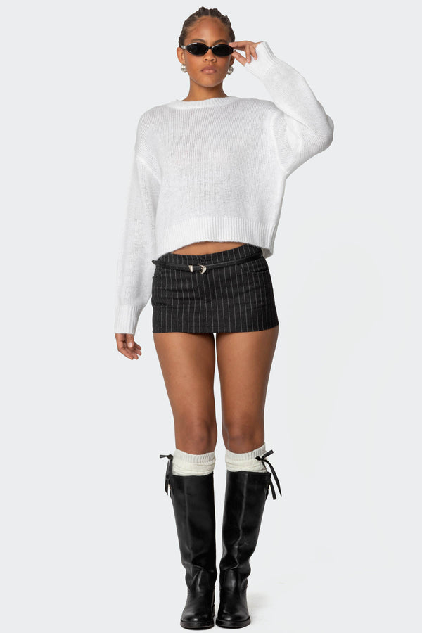 Edikted Kyrah Oversized Knit Sweater White