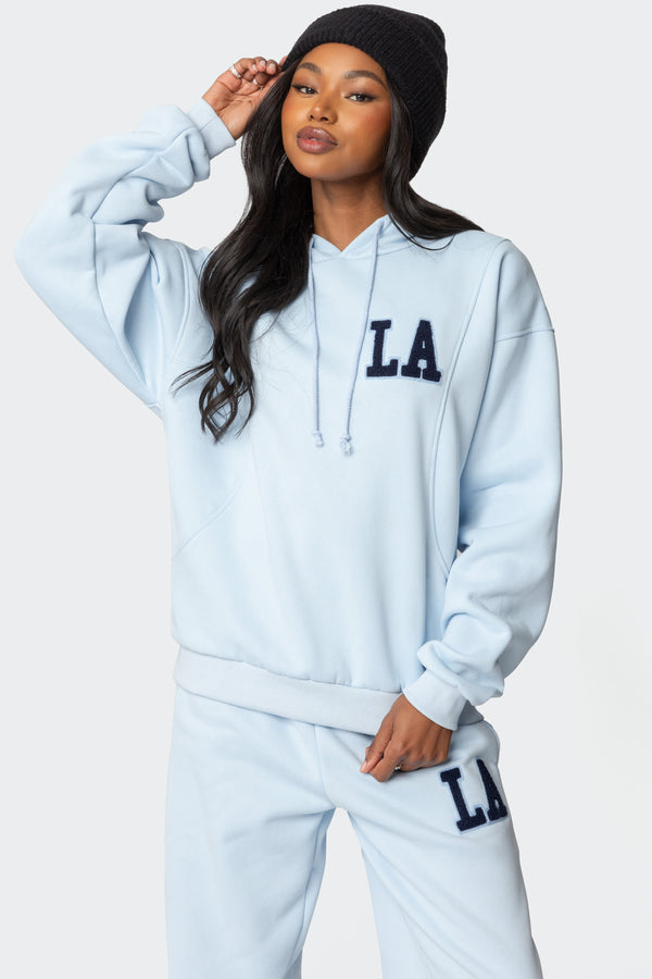 edikted La Love Oversized Hoodie light blue