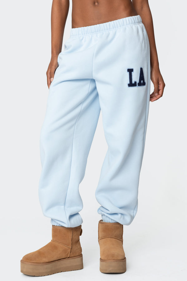 Edikted La Love Oversized Sweatpants Light Blue