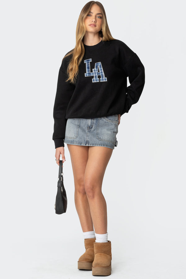 Edikted La Plaid Sweatshirt Black