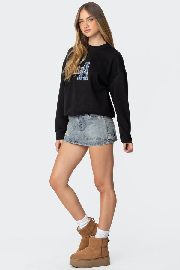 Edikted La Plaid Sweatshirt Black