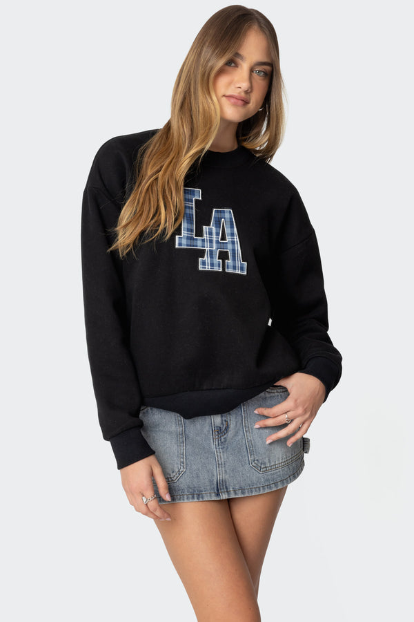 Edikted La Plaid Sweatshirt Black