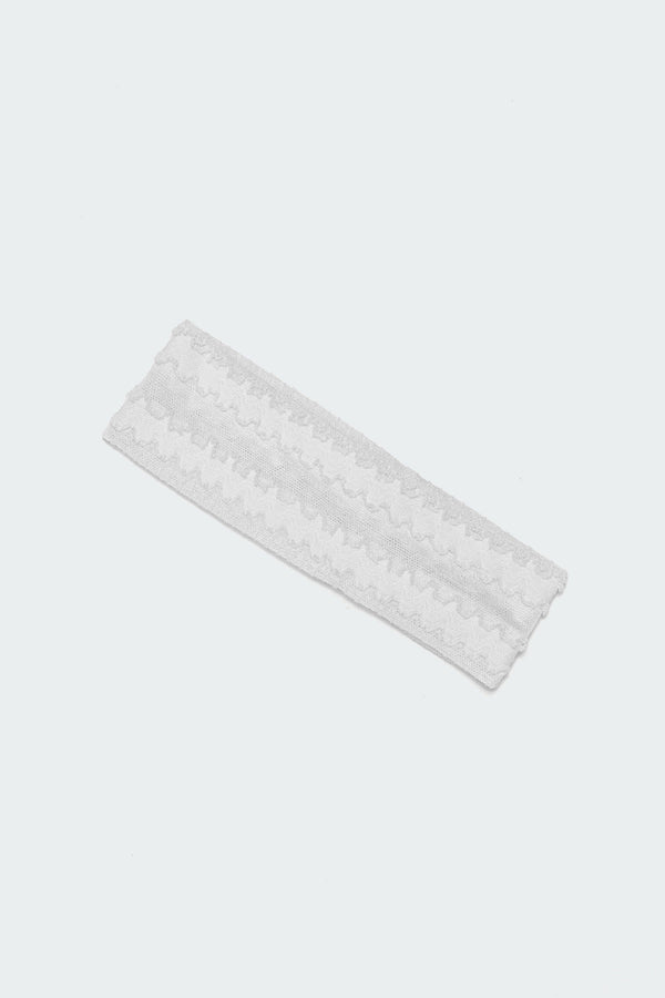 Edikted Lacey Textured Headband White