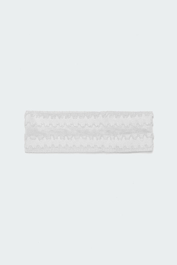 Edikted Lacey Textured Headband White