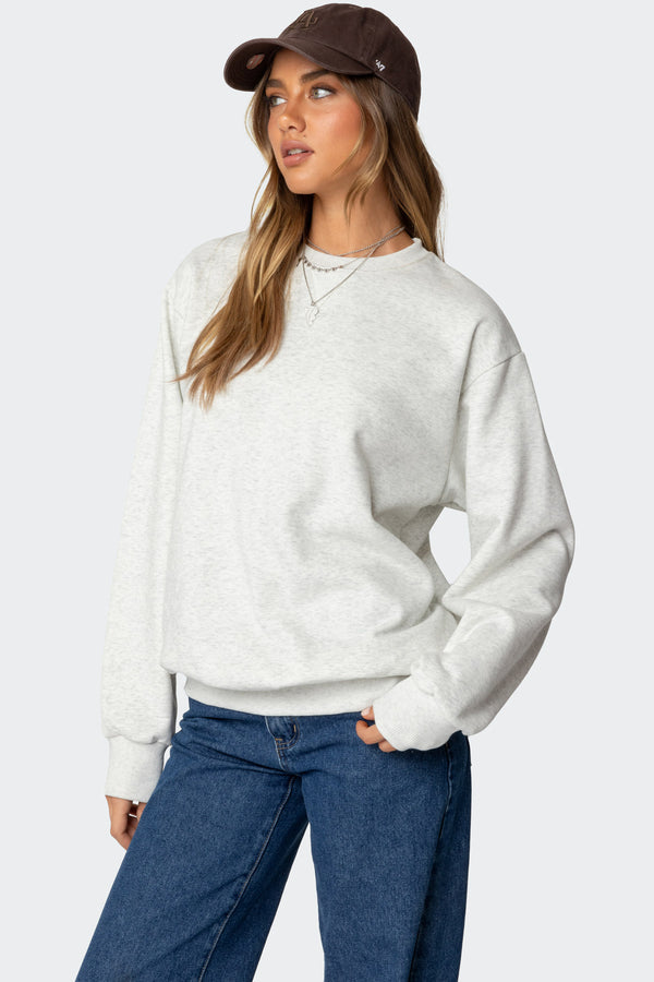 Edikted Laurey Oversized Sweatshirt Gray Melange