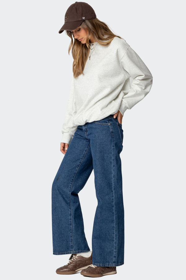 Edikted Laurey Oversized Sweatshirt Gray Melange